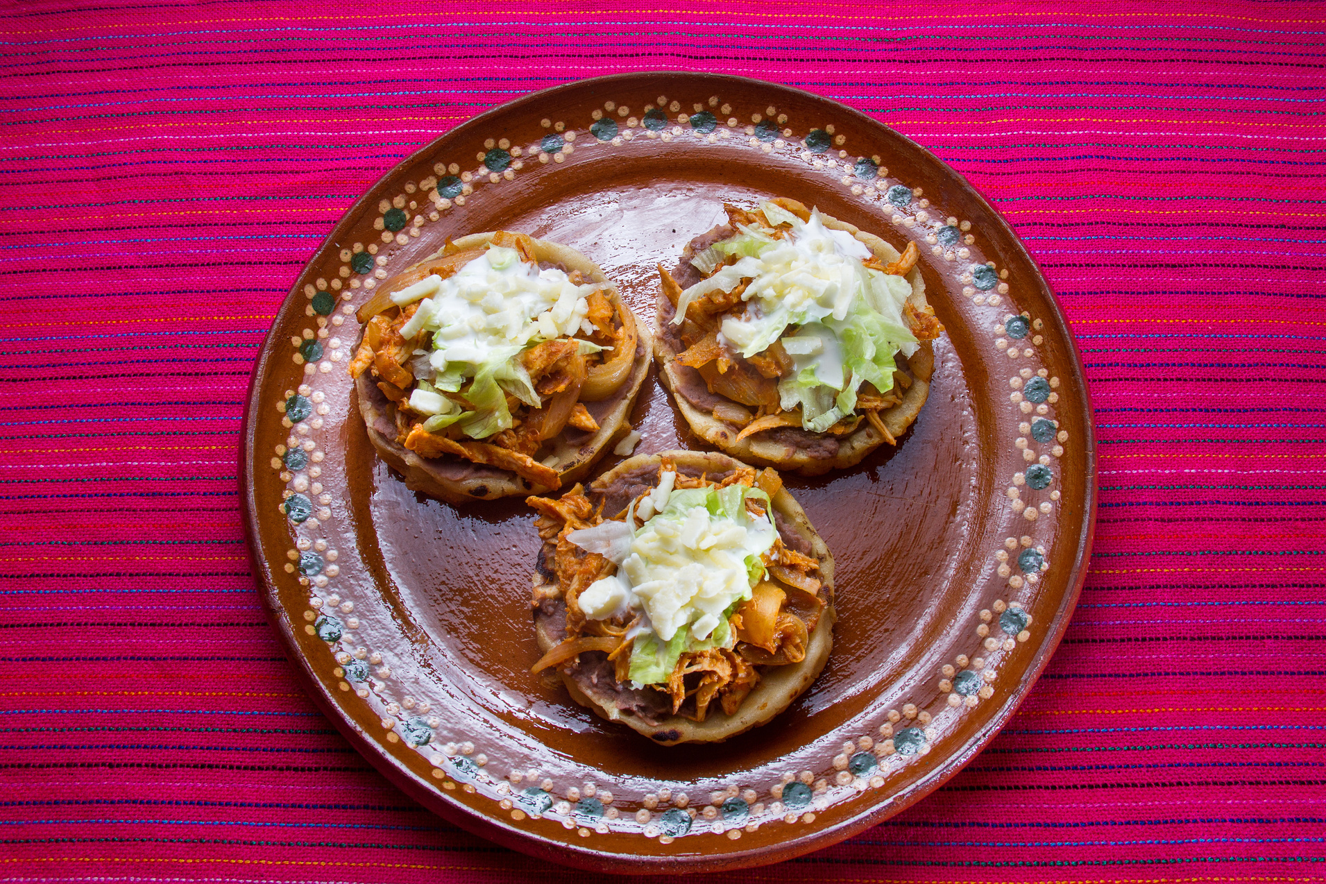 Mexican tinga sopes